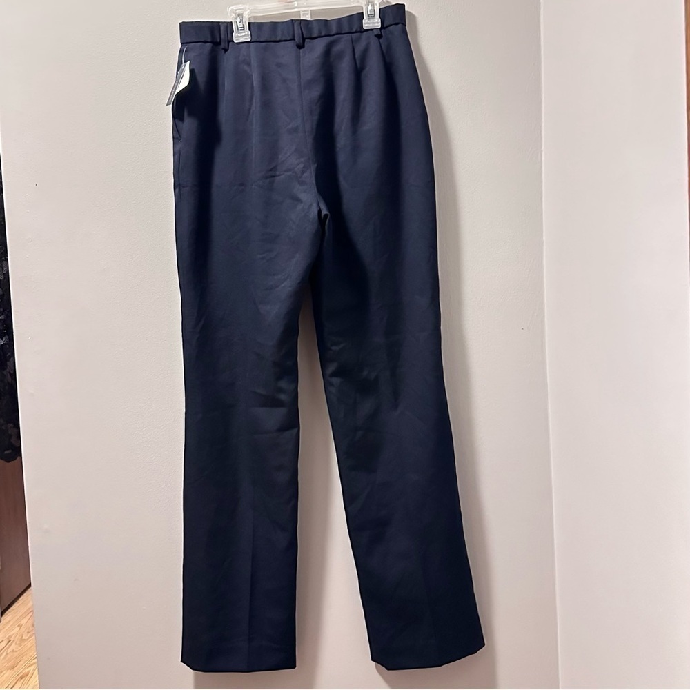 Classic Women's Straight-Leg Dress Pants - Navy - Picture 11 of 12